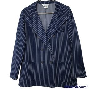 70’s Vintage Sears Navy Pinstripe Blazer size Large